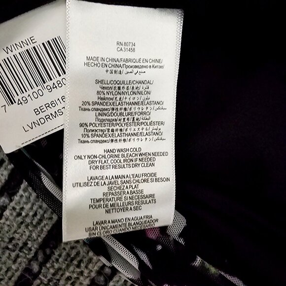 BCBGMAXAZRIA Strapless Floral Print Dress Size 8 Black Multi-Color Ruched Bodyco - Picture 7 of 11